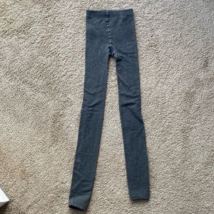 medium/large gray fleece-lined leggings